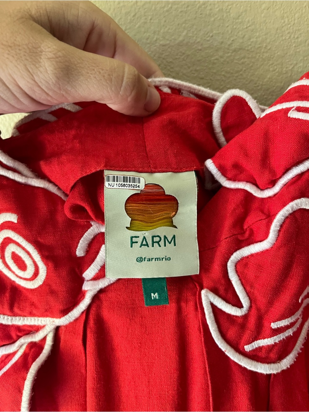 FARM Rio Red Fish Top Maxi Dress Medium - Picture 5 of 8